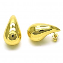 Gold Filled Stud Earring Polished Golden Finish 17mm