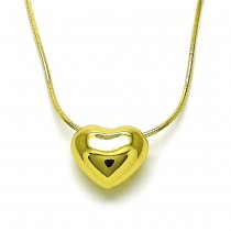 Gold Filled Necklace Pendant Style Small Size Heart Design Polished Golden Finish