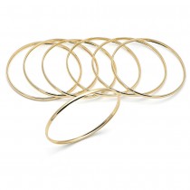 Gold Filled Semanario Bangle Polished Golden Finish 3 MM Thickness