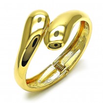 Gold Filled Individual Bangle Polished Golden Finish 35 MM Thickness Size 4 2.25 Diameter
