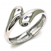 Gold Filled Bangle Polished Rhodium Finish 35 MM Thickness Size 4 2.25 Diameter