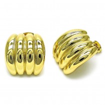 Gold Filled Stud Earring Hollow Design Polished Golden Finish