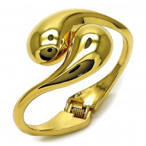 Gold Filled Bangle Teardrop Design Polished Golden Finish 40 MM Thickness Size 5 2.50 Diameter