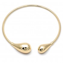 Gold Filled Fancy Necklace Teardrop and Hollow Design Polished Golden Finish 3 MM Thickness 17 Inches Length
