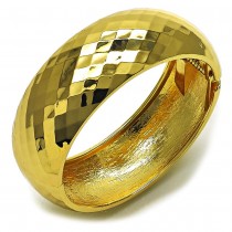 Gold Filled Bangle Disco Design Polished Golden Finish 25 MM Thickness Size 5 2.50 Diameter