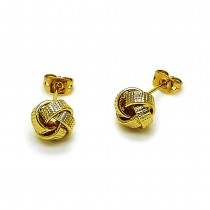 Gold Filled Stud Earring Love Knot Design Polished Golden Finish