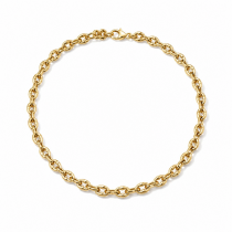 Gold Filled Fancy Necklace Puff Mariner Design Polished Golden Finish 6MM 16"