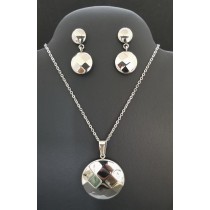 Stainless Steel Necklace & Earrings Set 