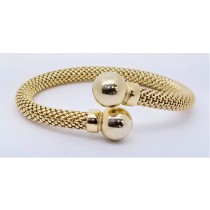 925 Sterling Silver Yellow Gold Tone Bangle