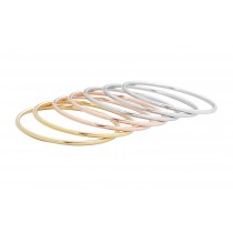 Stainless Steel Three Tone 7 Pieces Bangle Set