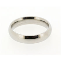 Stainless Steel Silver Tone Plain Band (4mm)
