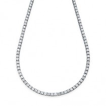 925 Sterling Silver 4mm 20" Long Cubic Zirconia Tennis Necklace