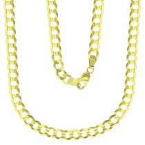 14KT Gold 20" Solid Yellow Cuban Chain 120 Gauge 5.00MM