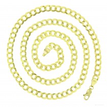 14KT Gold 24" Solid Yellow Cuban Chain 150 Gauge 5.75MM