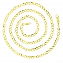 14KT Gold 18" Solid Yellow Cuban Chain 060 Gauge 2.50MM