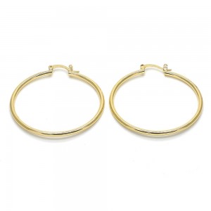 Gold Filled Hoop Earrings.2mmX35mm Golden Tone