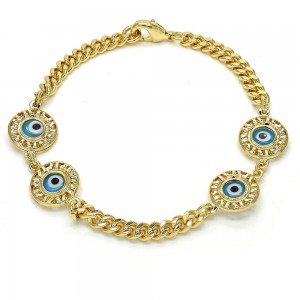 Gold Filled Bracelet Eye Of God Design Golden Tone