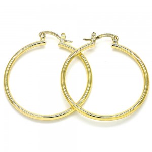 Gold Filled Hoop Earrings.2mmX30mm Golden Tone