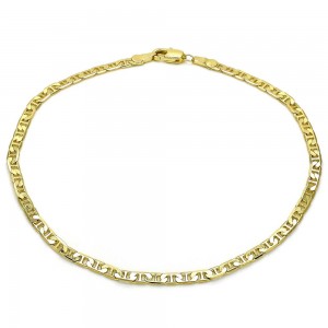 Gold Filled Basic Anklet Mariner Design Polished Finish Golden Tone
