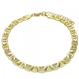 Gold Filled Basic Anklet Mariner Design Polished Finish Golden Tone