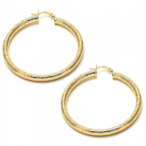 Gold Filled Small Hoop Earrings Golden Tone 50mm
