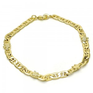 Gold Filled Fancy Anklet Turtle Design Polished Finish Golden Tone