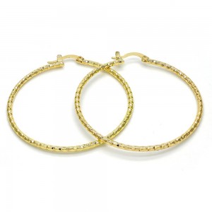 Gold Filled 50MM Medium Hoop Golden Tone