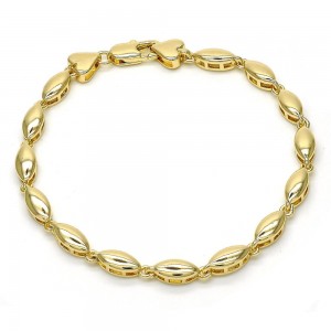 Gold Filled Fancy Bracelet Polished Finish Golden Tone