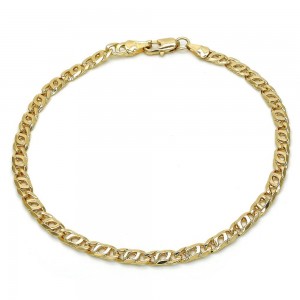 Gold Filled Fancy Anklet Polished Finish Golden Tone 10"