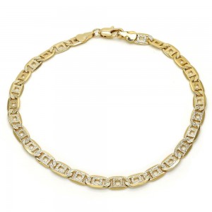 Gold Filled Gucci Link Diamond Cut  Anklet Golden Tone