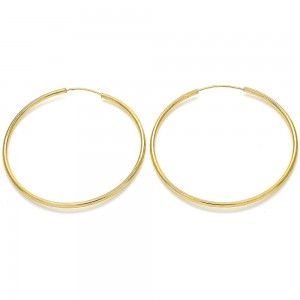 Gold Filled Medium Hoop Polished Finish Golden Tone
