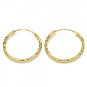 Gold Filled Small Hoop Polished Finish Golden Tone