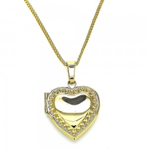 Gold Filled Pendant Necklace Heart Polished Finish Design Golden Tone Polished Finish Golden Tone