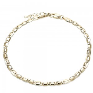 Gold Filled Basic Anklet Polished Finish Golden Tone