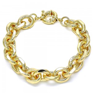 Gold Filled Bracelet Rolo Design Polished Finish Golden Tone