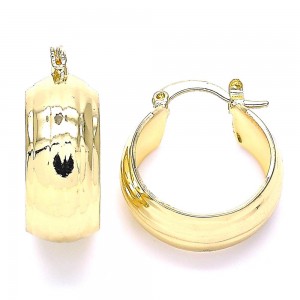Gold Filled 9x20mm Small Hoop Polished Finish Golden Tone