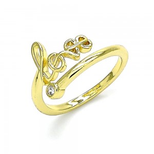 Gold Filled  Adjustable Love Ring Polished Finish Gold Tone ( One Size Fits All )