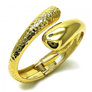 Gold Filled Cuff Bangle Teardrop Design Polished Golden Finish 35 MM Thickness Size 4 2.25 Diameter