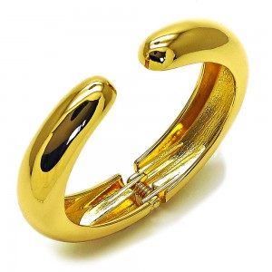 Gold Filled Cuff Bangle Polished Golden Finish 15MM Thickness (One Size Fits All)