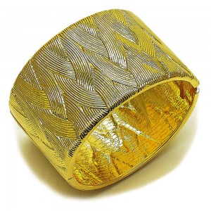 Gold Filled Cuff Bangle Twist Design Diamond Cut Finish Golden Finish 45 MM Thickness Size 5 2.50 Diameter