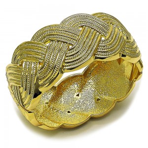 Gold Filled Bangle Twist Design Diamond Cutting Finish Golden Finish 30 MM Thickness Size 5 2.50 Diameter