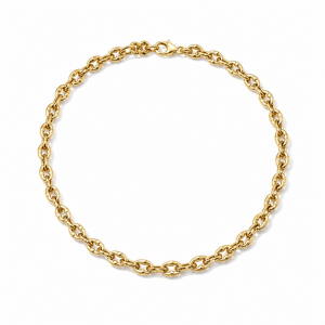 Gold Filled Fancy Necklace Puff Mariner Design Polished Golden Finish 6MM 16"