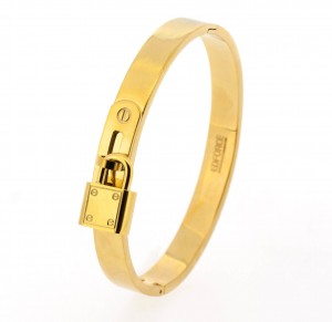 Stainless Steel Gold Tone Bangle