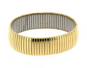 Stainless Steel Gold Tone Stretchable Bracelet