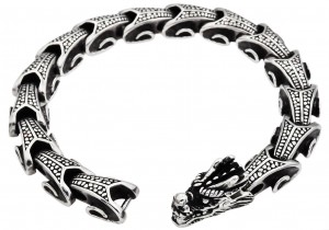 Stainless Steel Men's Dragon Bracelet 