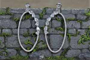 925 Sterling Silver Cubic Zirconia Chandelier Earrings