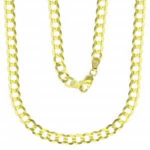 14K Gold 24" Solid Yellow Cuban Chain 120 Gauge 5.00mm
